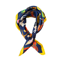 Load image into Gallery viewer, RHS x Karen Mabon Silk Scarf - Blue