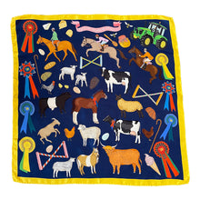 Load image into Gallery viewer, RHS x Karen Mabon Silk Scarf - Blue