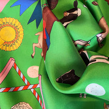 Load image into Gallery viewer, RHS x Karen Mabon Silk Scarf - Green